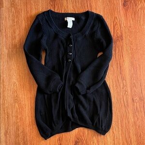 Forever 21 Black Button-Up Cardigan